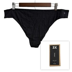 NEW Allbirds Trino thong panty women's 3X raincloud black merino wool blend NWT